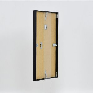 Cadre photo aluminium série 1 verre musée noir 13x18 cm