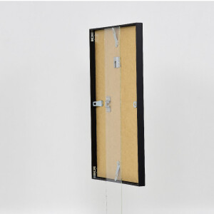 Cadre photo aluminium série 1, verre musée noir 23x70 cm