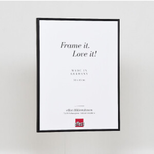 Cadre photo aluminium série 1, verre musée noir 23x70 cm