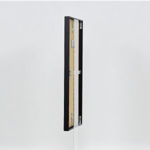 Cadre photo aluminium série 1, verre de musée noir 25x35 cm