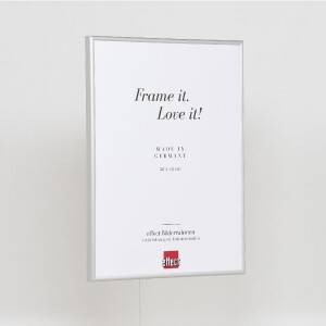 Cadre photo aluminium série 1 verre musée argent 25x50 cm