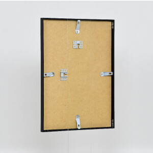 Cadre photo Aluminium Série 1 avec verre musée noir 25x60