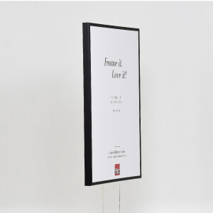 Cadre photo Aluminium Série 1 avec verre musée noir 25x60