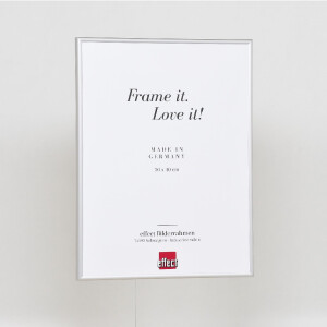 Cadre photo aluminium série 1, verre musée argent 25 x 80 cm