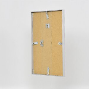 Cadre photo aluminium série 1 verre musée argent 29,7 x 42 cm