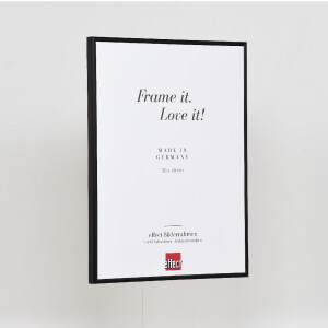 Cadre photo effect Aluminium série 1 verre de musée noir 30x45 cm