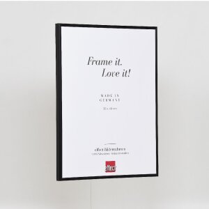 Cadre photo aluminium verre musée noir 45 x 60 cm