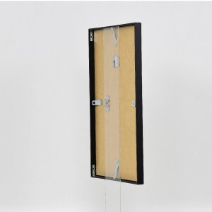 Cadre photo aluminium verre musée noir 50x60 cm