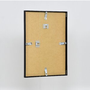 Cadre photo aluminium verre musée noir 50x60 cm