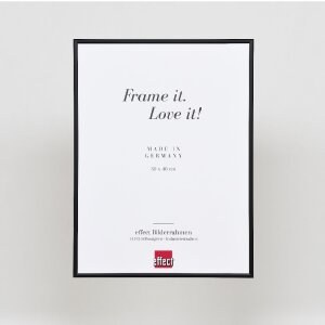 Cadre photo aluminium verre musée noir 50x60 cm