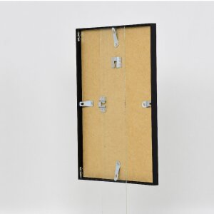 Cadre photo aluminium série 1 avec verre de musée noir 50x70