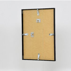 Cadre photo aluminium série 1 avec verre de musée noir 50x70