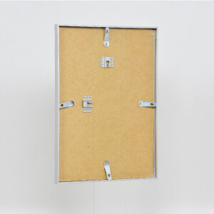 Cadre photo aluminium effet museumglas argent 14,8 x 21 cm