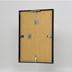 Cadre photo aluminium Effect série 2 verre musée noir 15x20 cm