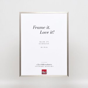 Cadre photo en aluminium série 2, verre de musée, gris brossé 18x24 cm