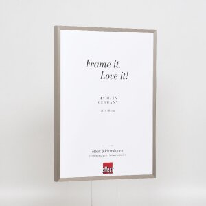 Cadre photo en aluminium série 2, verre de musée, gris brossé 18x24 cm