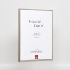 Cadre photo en aluminium série 2, verre de musée, gris brossé 18x24 cm