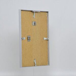 Cadre photo aluminium Effect Série 2, verre musée, argent, 18x27 cm