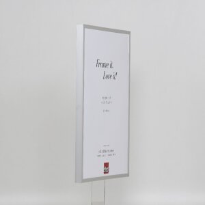 Cadre photo aluminium Effect Série 2, verre musée, argent, 18x27 cm