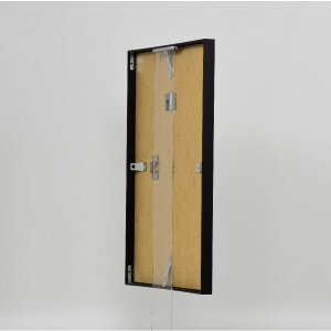Cadre photo aluminium série 2, verre musée noir 20x20 cm