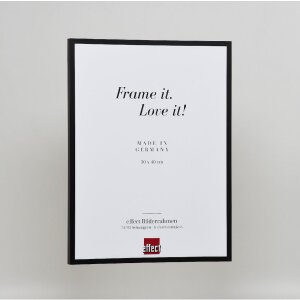 Cadre photo aluminium série 2, verre musée noir 20x20 cm