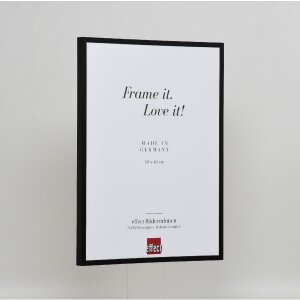 Cadre photo aluminium série 2, verre musée noir 20x20 cm