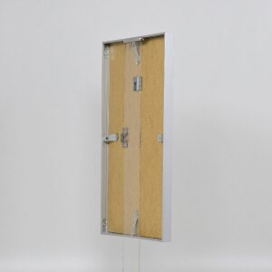 Cadre photo aluminium argent série 2 20x25 cm verre musée