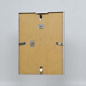 Cadre photo aluminium argent série 2 20x25 cm verre musée