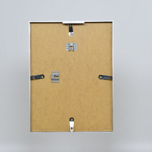 Cadre photo aluminium argent série 2 20x25 cm verre musée