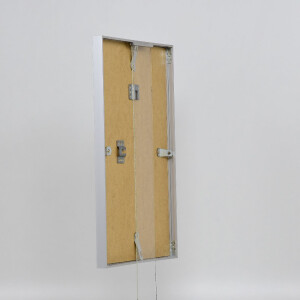 Cadre photo aluminium argent série 2 20x25 cm verre musée