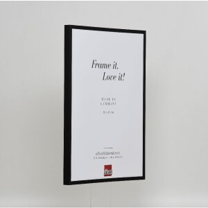 Cadre Photo Aluminium Effect Série 2 Verre Muséal Noir 20x28 cm