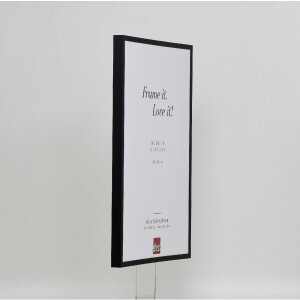 Cadre Photo Aluminium Effect Série 2 Verre Muséal Noir 20x28 cm