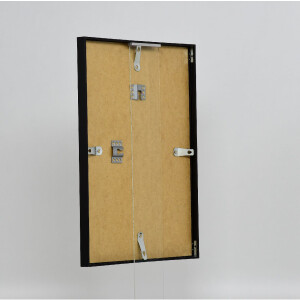 Cadre photo aluminium S2 noir 20x30 cm, verre museum