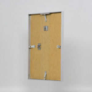 Cadre photo aluminium série 2 verre musée argent 21x29,7 cm