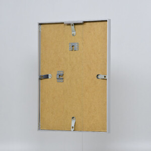 Cadre photo aluminium série 2 verre musée argent 21x29,7 cm