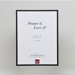 Cadre photo aluminium série 2 verre musée noir 21x29,7 cm