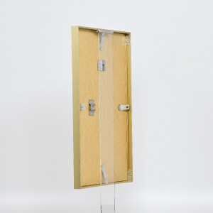 Cadre photo aluminium doré 23x70 cm - Verre musée
