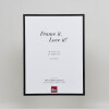 Cadre photo aluminium série 2, verre musée noir 24x30 cm
