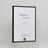 Cadre photo aluminium série 2, verre musée noir 24x30 cm
