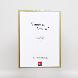 Cadre photo aluminium Série 2 verre musée doré 24x30 cm