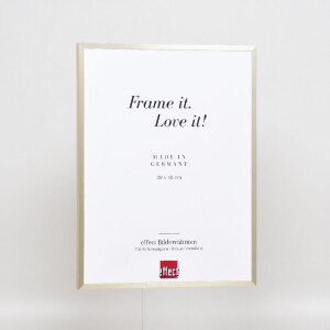Cadre photo aluminium Effect série 2, verre musée champagne 25x50 cm