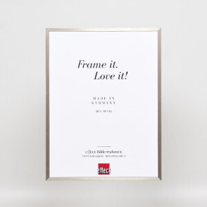 Cadre photo en aluminium Série 2, verre musée gris brossé 25x60 cm