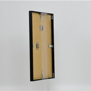 Cadre photo aluminium Effect série 2, verre musée noir 28x35 cm