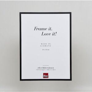 Cadre photo aluminium Effect série 2, verre musée noir 28x35 cm