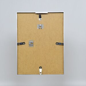 Cadre photo aluminium série 2 vitrage musée argent 35x100 cm