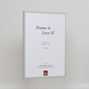 Cadre photo aluminium série 2 vitrage musée argent 35x100 cm