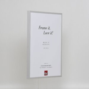 Cadre photo aluminium série 2 vitrage musée argent 35x100 cm