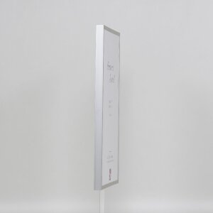 Cadre photo aluminium série 2 vitrage musée argent 35x100 cm