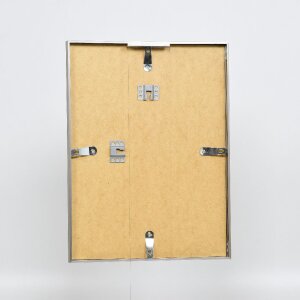 Cadre photo aluminium Effect Série 2 verre musée gris brossé 40x50 cm