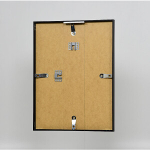 Cadre photo aluminium Effect Série 2 avec verre musée noir 40x50 cm